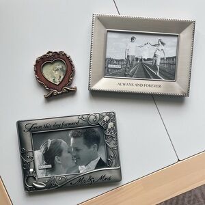 ✨2 for 10$✨ Silver and Brown Decorative Wedding/Couples Photo Frames